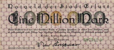 Német Birodalom/Weimari Köztársaság/Erfurt 1923. 1000.000M T:II