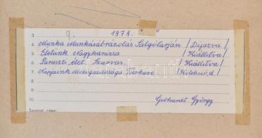 1978 Gebhardt György (1910-1993) budapesti fotóművész hagyatékából aláírt, vintage fénykép, kasírozv...