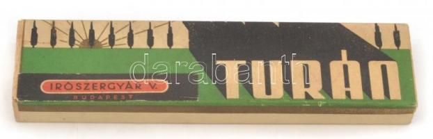 cca 1930-40 össz. 8 db használatlan, Turán cédrus ceruza illusztrált, sérült karton dobozban