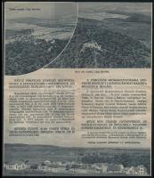 cca 1930-1940 Hévíz gyógyhely és gyógyfürdő. Bp., Globus-ny., kihajtható prospektus, fekete-fehér fo...