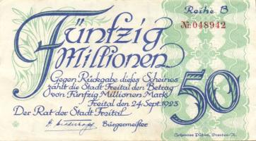 Német Birodalom/Weimari Köztársaság/Freital 1923. 50.000.000M "B" T:II