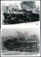Régi mozdonyok, 3 db modern előhívás és fotó, 13×18 cm