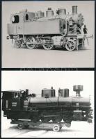 Régi mozdonyok, 3 db modern előhívás, 13×18 és 16×22 cm