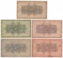 1946. 10.000AP + 50.000AP + 100.000AP + 500.000AP + 1.000.000AP mind sorszámozott T:II,III