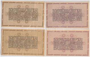 1946. 10.000AP (2x) + 50.000AP (2x) + 100.000AP (2x) + 1.000.000AP (2x) mind sorszámozott T:I--III-