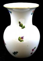 Herendi virág mintás váza. Kézzel festett, jelzett, hibátlan. 15 cm