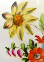 Herendi virág mintás váza. Kézzel festett, jelzett, hibátlan. 15 cm