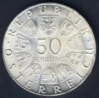 Ausztria 1968. 50Sch Ag "50 éves a Köztársaság" T:2