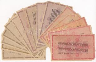 1946. 10.000AP (5x) + 100.000AP (5x) + 1.000.000AP (5x) mind sorszámozott, közte fordított címeres i...