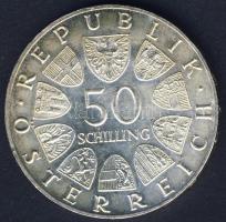 Ausztria 1966. 50Sch Ag "150 éves a Nemzeti Bank" T:2