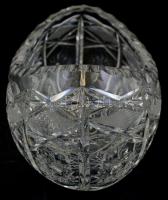 Kristály kínáló kosár. hibátlan 18 cm, m: 10 cm