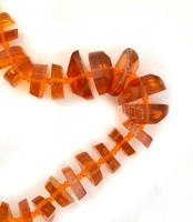 Borostyán hatású nyaklánc, h: 72 cm