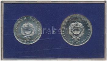 1968. 50Ft Ag + 100Ft Ag "Semmelweis pár" eredeti sötétkék "MNB" plasztik tokban...