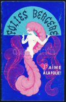 cca 1971 Folies Bergére programfüzete, benne Michel Gyarmathy (1908-1996) a Folies Bergére magyar származású művészeti igazgatójának, rendezőjének, jelmez- és díszlettervezőjének fotójával, francia nyelven, korabeli reklámokkal.