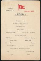 1928 Kossuth-zarándoklat amerikai útjának menükártyái az S.S. Olympic (1 db), és az S.S. Majestic (2...