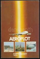 cca 1980 Aeroflot orosz légitársaság képes, illusztrált, angol nyelvű prospektusa, nyomtatványa.