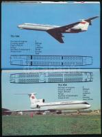 cca 1980 Aeroflot orosz légitársaság képes, illusztrált, angol nyelvű prospektusa, nyomtatványa
