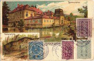 1922 Hadersdorf-Kammern, Laudonschloss, Türkensteine / castle, litho. TCV card (fl)