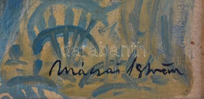 Mácsai jelzéssel: Női portré. Olaj, vászon, sérült. Fa keretben. 44,5x34,5 cm