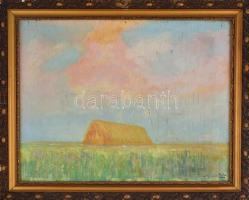 Iványi jelzéssel: Táj. Olaj, fa, sérült. Sérült fa keretben. 47x58,5 cm