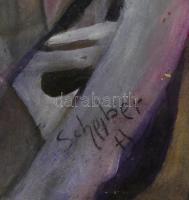 Scheiber jelzéssel: Tánc. Olaj, karton, sérült. 70x48,5 cm