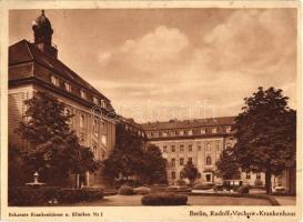 1928 Berlin, Rudolf Virchow Krankenhaus. Bekannte Krankenhäuser u. Kliniken Nr. 1. / hospital, automobile (EK)