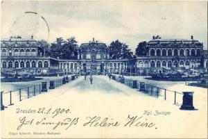 1900 Dresden, Kgl. Zwinger / park