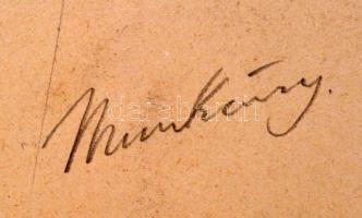 Munkácsy jelzéssel: Alakok. Ceruza, papír. 30x21,5 cm