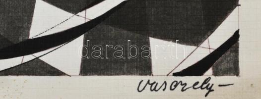 Vasarely jelzéssel: Kompozíció. Vegyes technika, papír. 29,5x29,5 cm