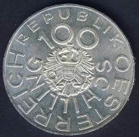 Ausztria 1976. 100Sch Ag "Johann Nestroy" T:2