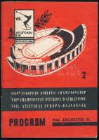 1966 VIII. Atlétikai Európa-Bajnokság. 1966. aug. 31. Programfüzet. Több nyelven. Bp., Zrínyi-ny., 24+XXXII+25-48 p.