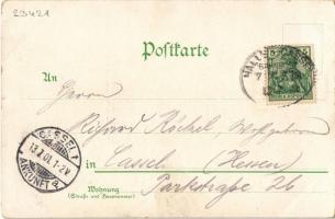 1901 Halle an der Saale, Universität / university. Verlag v. Richard Ramm (small tear)