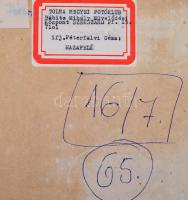 cca 1975 Péterfalvi Géza: Hazafelé, feliratozott, vintage fotóművészeti alkotás, kasírozva, a magyar...