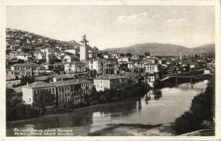 1936 Veles, Desna obala Vardara / general view, Vardar riverside, bridge