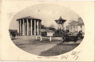 1913 Roma, Rome; Tempio di Vesta / Temple of Vesta, fountain. Fototipia Alterocca 61. (fl)