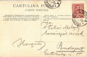 1905 Roma, Rome; Chiesa della Trinita dei Monti / church, street view. litho