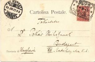 1899 Roma, Rome; Piazza di Spagna / square, street view (EK)