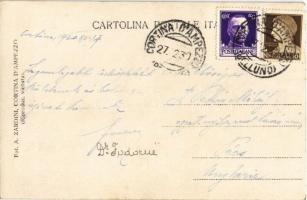 1930 Cortina d'Ampezzo, "Traguardo" / international ski race, winter sport, skiing. F...