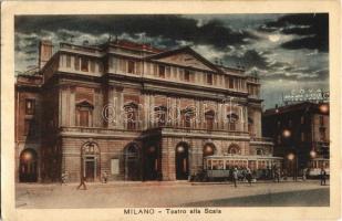 1930 Milano, Milan; Teatro alla Scala / theatre, tram, automobile (Rb)