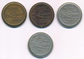 DN "Telefon érme / Magyar Posta" (4x) fém telefonérmék Szign.: Boldogfai Farkas Sándor T:2...