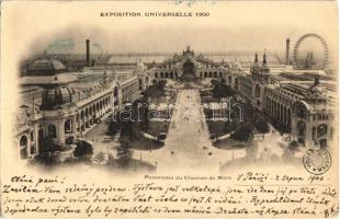 1900 Paris, Panorama du Champs de Mars. Exposition Universelle de 1900. / Paris International Exposition, worlds fair (EK)