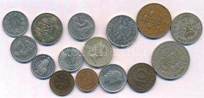 Vegyes külföldi fémpénz tétel: Nagy-Britannia, NSZK, Svájc (15xklf) T:2- Mixed coin lot: Great Britain, GDR, Switzerland (15xdiff) C:VF