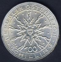 Ausztria 1978. 100Sch Ag "II.Morvamezei csata" T:2