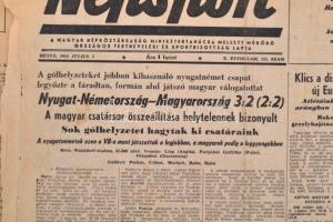 1954 Népsport 4 db a labdarúgó világbajnoksággal és az Aranycsapattal foglalkozó száma (X. évf. 122....