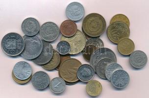Vegyes külföldi 32db-os érmetétel T:2- Mixed 32pcs world coins lot C:VF