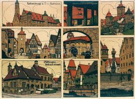 NÉMETORSZÁG / GERMANY 1910-1920 20 db színes városképes lap / 20 coloured topographic postcards