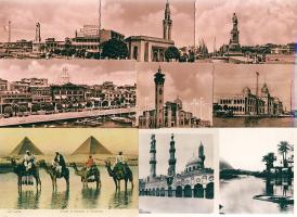 EGYIPTOM / EGYPT 1930-1960 13 db városképes lap / 13 topographic postcards