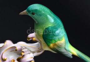 Herendi porcelán madár, kézzel festett, jelzett, kis kopásnyomokkal, 14x10 cm