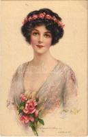 Madeleine. Lady art postcard. Paul Heckscher Serie 1009/5. s: J. Knowles Hare