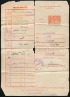 cca 1939-44 Lótenyésztéssel kapcsolatos iratok, özv. Bencs Árpádné, Zsámbok részére kiállítva, össz....